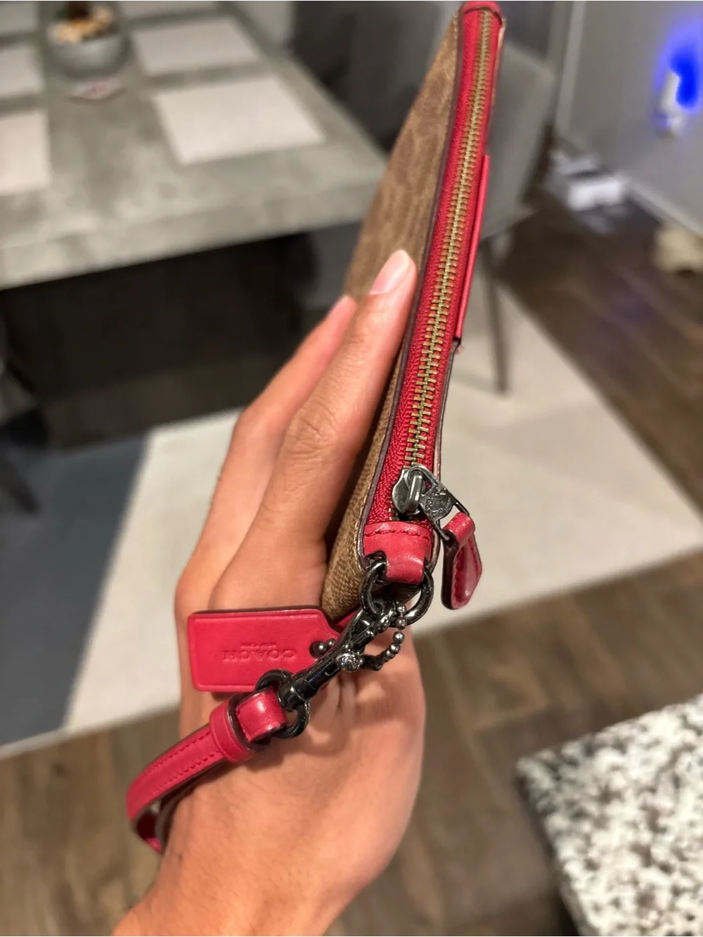 Coach signature wristlet